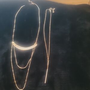 Elegant Sterling Silver Layered Necklace Sets SILAPA